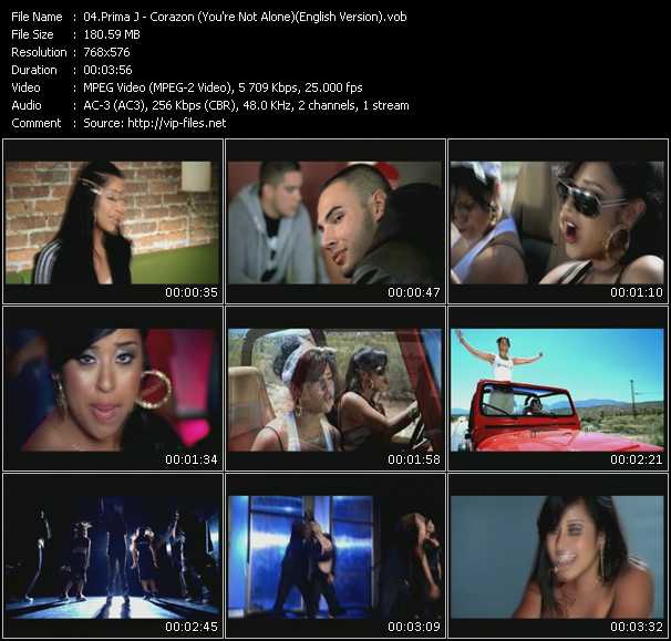 Prima J video ”Corazon (You're Not Alone)(English Version)” from dvd ”Black Power Vol.2 2008” 