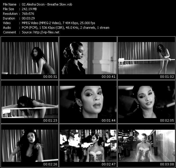 Alesha Dixon video ”Breathe Slow” from dvd ”MixMash Urban January 2009” 