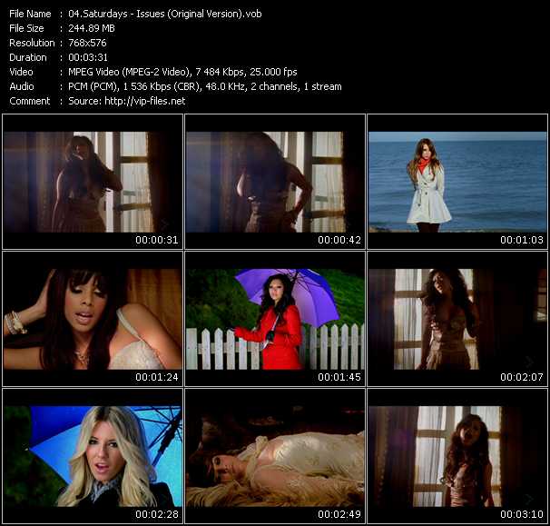 Saturdays video ”Issues (Original Version)” from dvd ”MixMash Urban January 2009” 