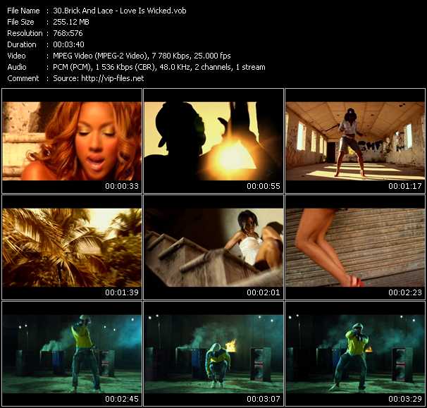 Brick And Lace video ”Love Is Wicked” from dvd ”MixMash Urban October 2008” 