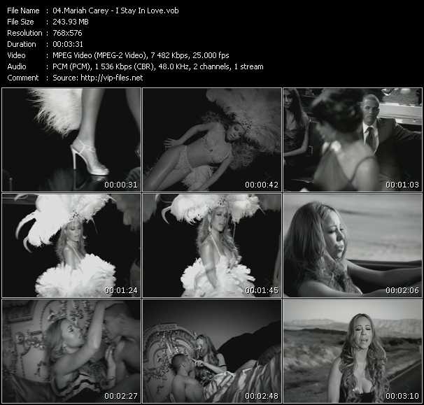 Mariah Carey video ”I Stay In Love” from dvd ”MixMash Urban December 2008” 