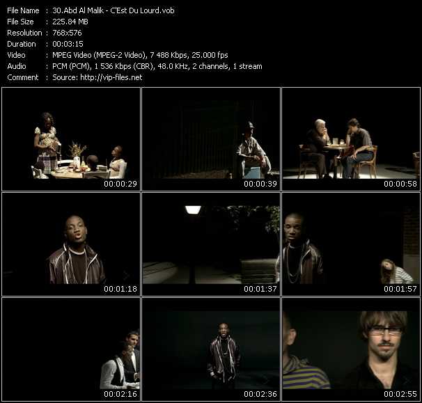 Abd Al Malik video ”C'Est Du Lourd” from dvd ”MixMash Urban December 2008” 