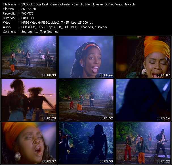 Soul II Soul Feat. Caron Wheeler video ”Back To Life (However Do You Want Me)” from dvd ”MixMash Urban Classics Vol.1” 