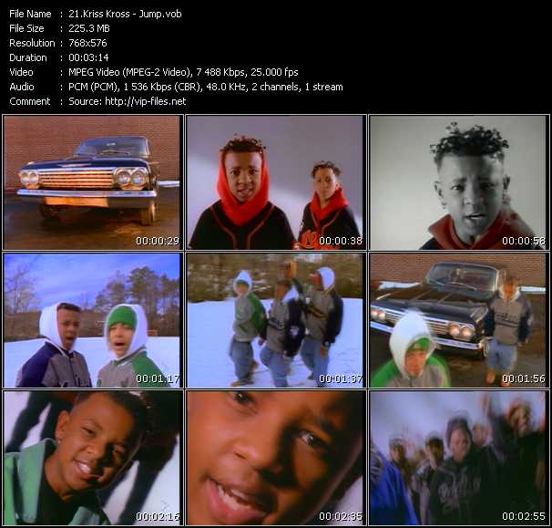 Kriss Kross video ”Jump” from dvd ”MixMash Urban Classics Vol.2” 