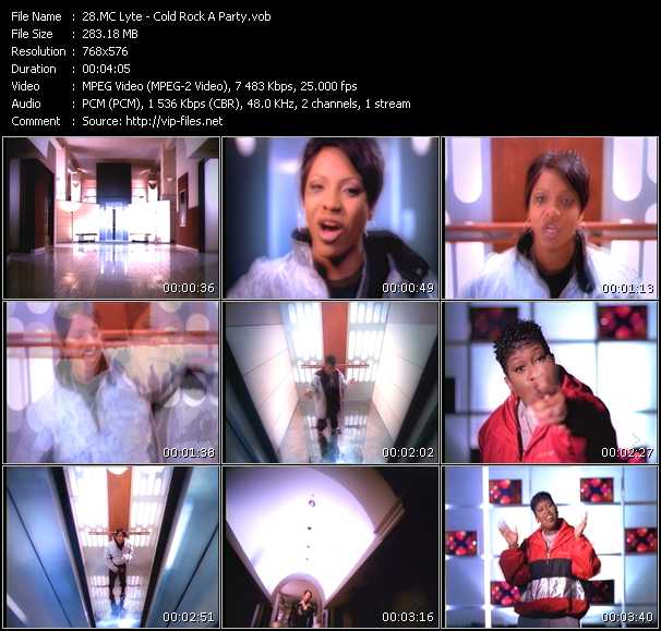 MC Lyte video ”Cold Rock A Party” from dvd ”MixMash Urban Classics Vol.2” 