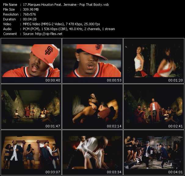 Marques Houston Feat. Jermaine video ”Pop That Booty” from dvd ”MixMash Urban Mash Vol.1” 