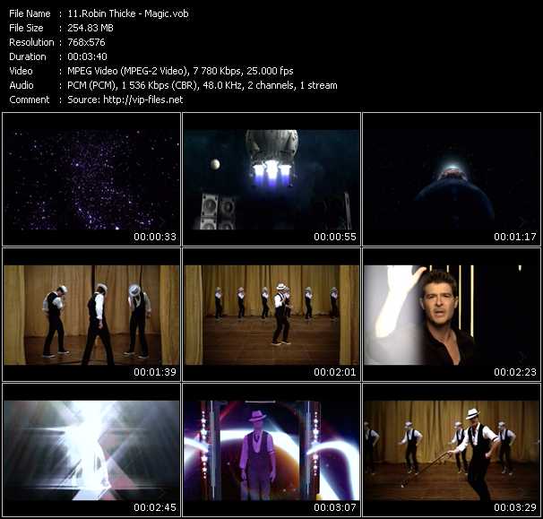 Robin Thicke video ”Magic” from dvd ”MixMash Urban September 2008” 