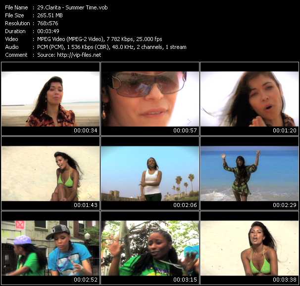 Clarita video ”Summer Time” from dvd ”MixMash Urban September 2008” 