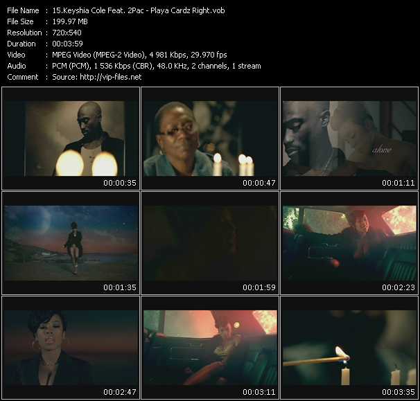 Keyshia Cole Feat. 2Pac video ”Playa Cardz Right” from dvd ”Promo Only Canada Hot Video February 2009” 