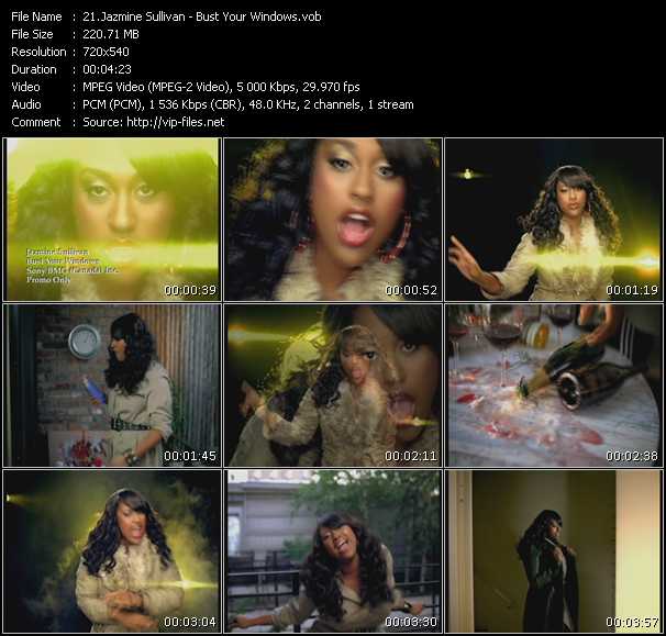 Jazmine Sullivan video ”Bust Your Windows” from dvd ”Promo Only Canada Hot Video February 2009” 