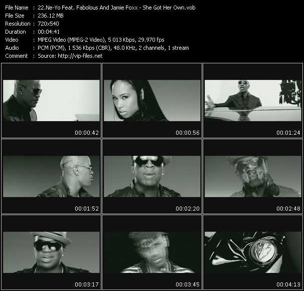 Ne-Yo Feat. Fabolous And Jamie Foxx video ”She Got Her Own” from dvd ”Promo Only Canada Hot Video February 2009” 