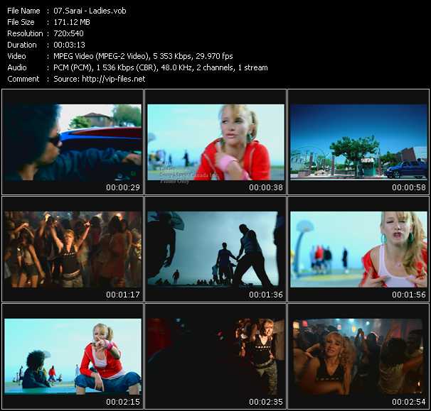Sarai video ”Ladies” from dvd ”Promo Only Canada Hot Video October 2003” 