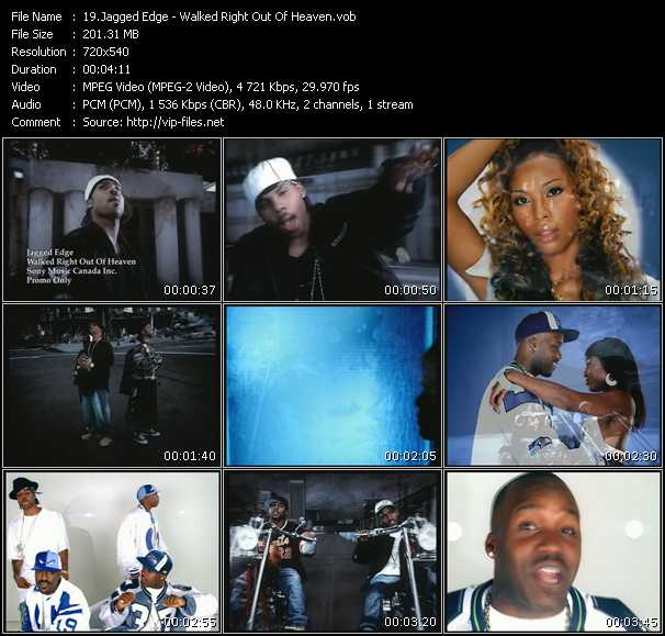 Jagged Edge video ”Walked Right Out Of Heaven” from dvd ”Promo Only Canada Hot Video October 2003” 
