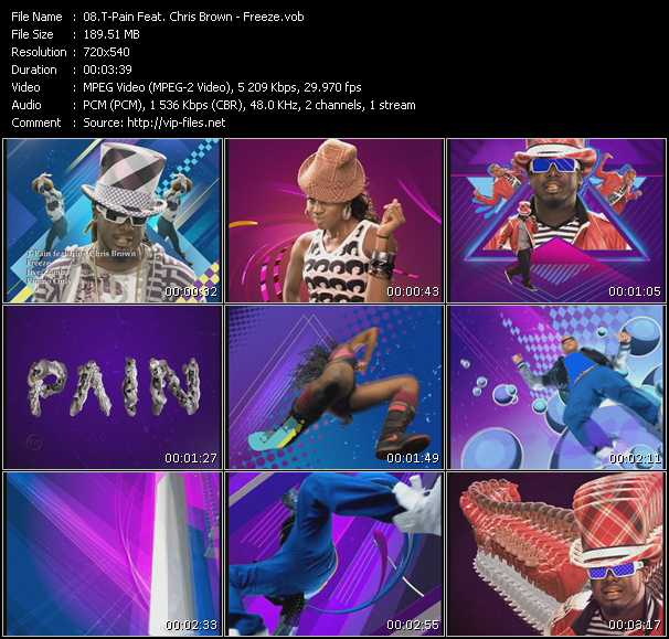 T-Pain Feat. Chris Brown video ”Freeze” from dvd ”Promo Only Express Video February Week 1 2009” 