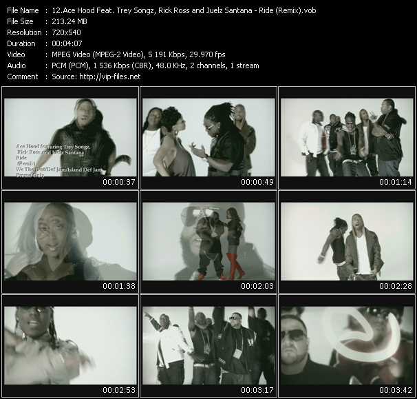 Ace Hood Feat. Trey Songz, Rick Ross And Juelz Santana video ”Ride (Remix)” from dvd ”Promo Only Express Video February Week 1 2009” 