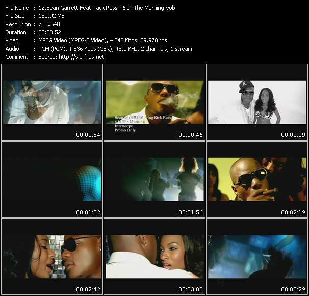 Sean Garrett Feat. Rick Ross video ”6 In The Morning” from dvd ”Promo Only Express Video February Week 2 2009” 
