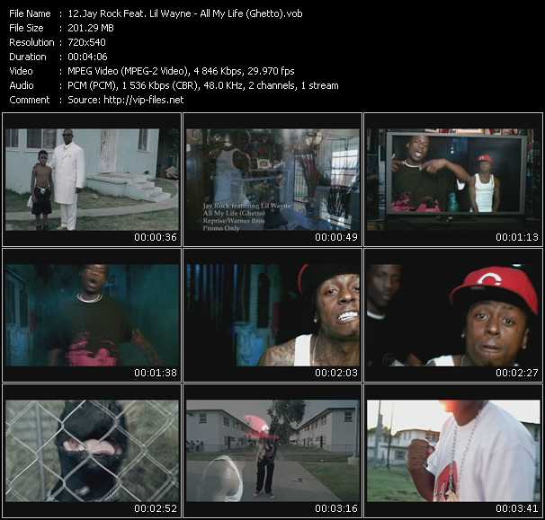 Jay Rock Feat. Lil Wayne video ”All My Life (Ghetto)” from dvd ”Promo Only Express Video February Week 4 2009” 