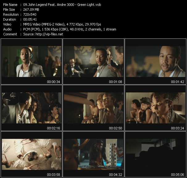 John Legend Feat. Andre 3000 video ”Green Light” from dvd ”Promo Only Express Video October 2008 Week 1” 