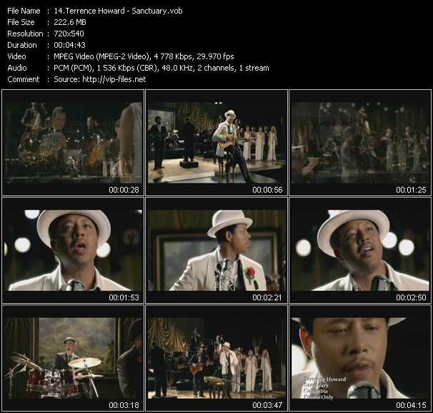 Terrence Howard video ”Sanctuary” from dvd ”Promo Only Express Video October 2008 Week 1” 