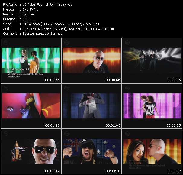Pitbull Feat. Lil Jon video ”Krazy” from dvd ”Promo Only Express Video November Week 1 2008” 