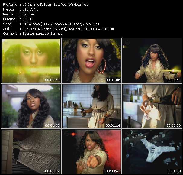 Jazmine Sullivan video ”Bust Your Windows” from dvd ”Promo Only Express Video November Week 2 2008” 