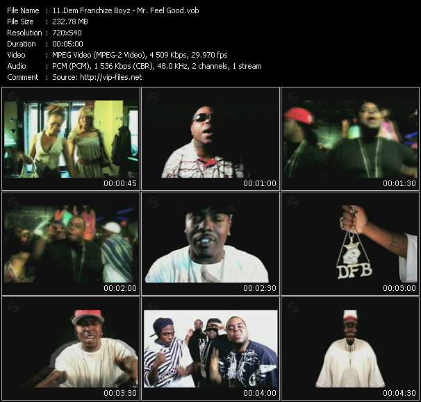 Dem Franchize Boyz video ”Mr. Feel Good” from dvd ”Promo Only Express Video December Week 2 2008” 