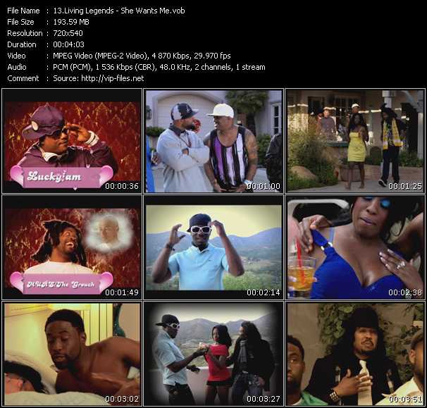 Living Legends video ”She Wants Me” from dvd ”Promo Only Express Video September Week 3 2008” 