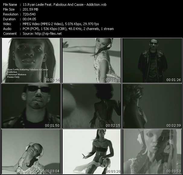 Ryan Leslie Feat. Fabolous And Cassie video ”Addiction” from dvd ”Promo Only Express Video September Week 5 2008” 