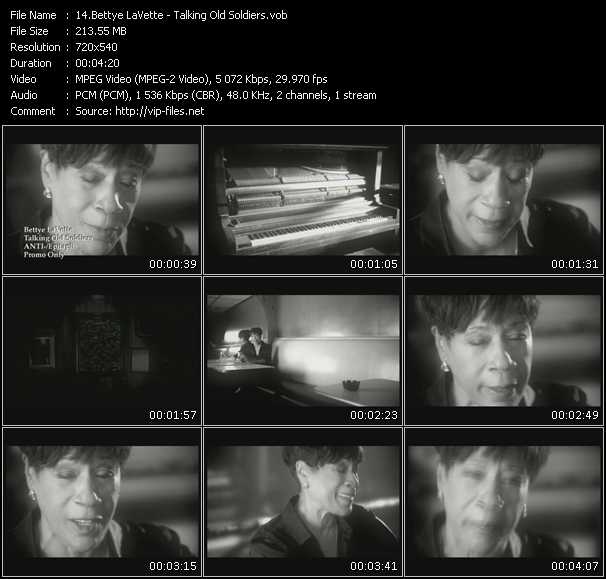 Bettye LaVette video ”Talking Old Soldiers” from dvd ”Promo Only Express Video September Week 5 2008” 