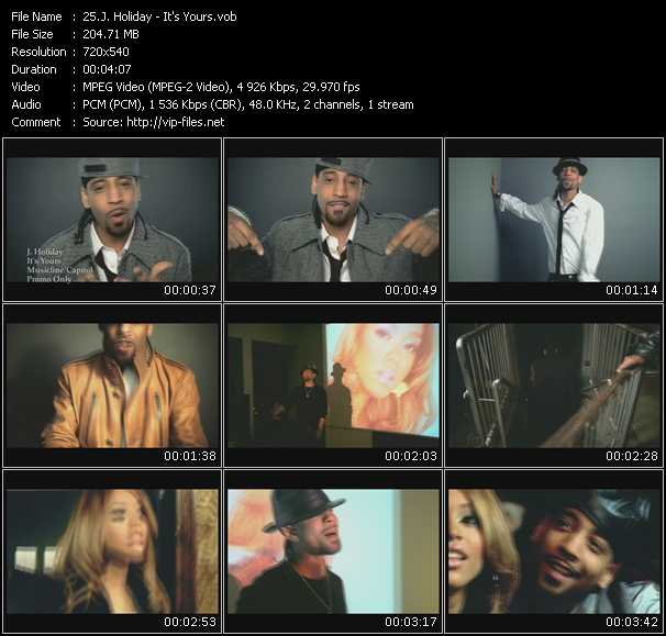 J. Holiday video ”It's Yours” from dvd ”Promo Only Hot Video March 2009” 