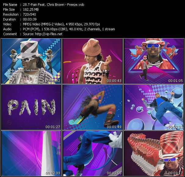 T-Pain Feat. Chris Brown video ”Freeze” from dvd ”Promo Only Hot Video March 2009” 
