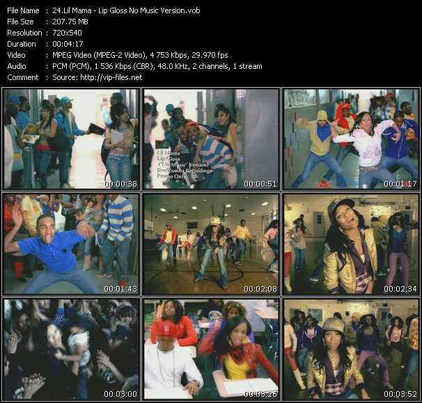 Lil Mama video ”Lip Gloss No Music Version” from dvd ”Promo Only Hot Video August 2007” 