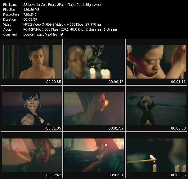 Keyshia Cole Feat. 2Pac video ”Playa Cardz Right” from dvd ”Promo Only Hot Video January 2009” 