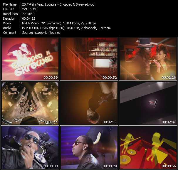T-Pain Feat. Ludacris video ”Chopped N Skrewed” from dvd ”Promo Only Hot Video February 2009” 