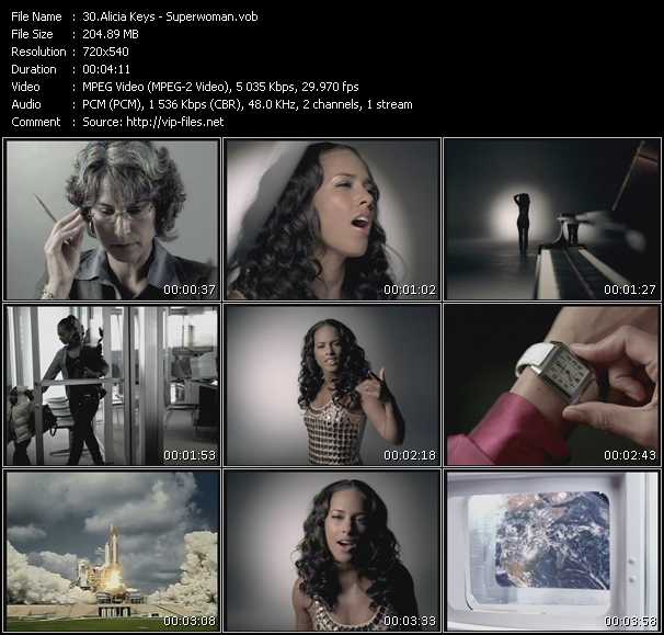 Alicia Keys video ”Superwoman” from dvd ”Promo Only Hot Video October 2008” 
