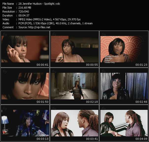 Jennifer Hudson video ”Spotlight” from dvd ”Promo Only Hot Video December 2008” 