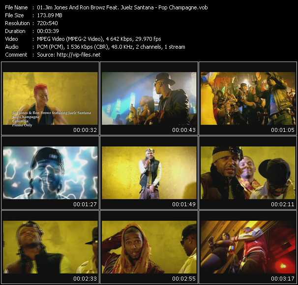 Jim Jones And Ron Browz Feat. Juelz Santana video ”Pop Champagne” from dvd ”Promo Only Urban Video January 2009” 