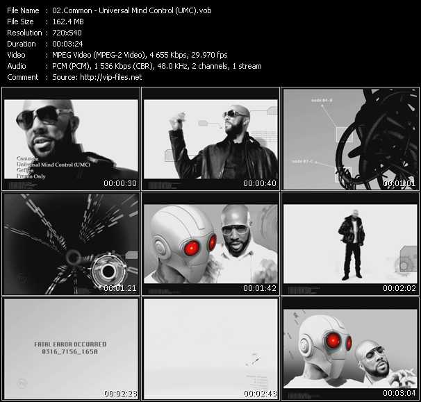 Common video ”Universal Mind Control (UMC)” from dvd ”Promo Only Urban Video January 2009” 