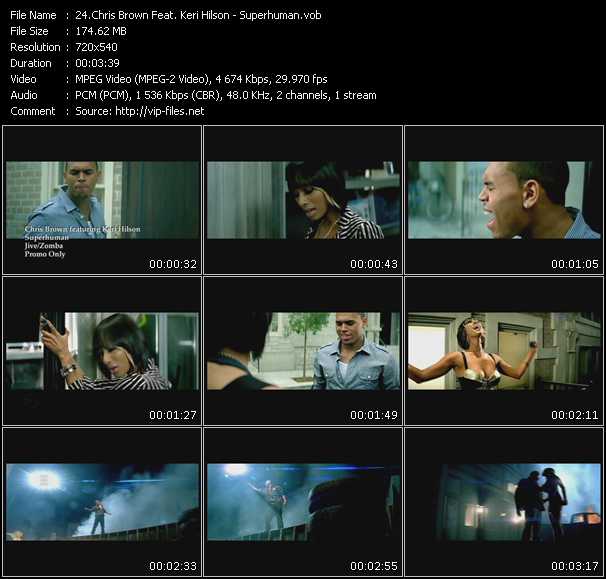 Chris Brown Feat. Keri Hilson video ”Superhuman” from dvd ”Promo Only Urban Video January 2009” 
