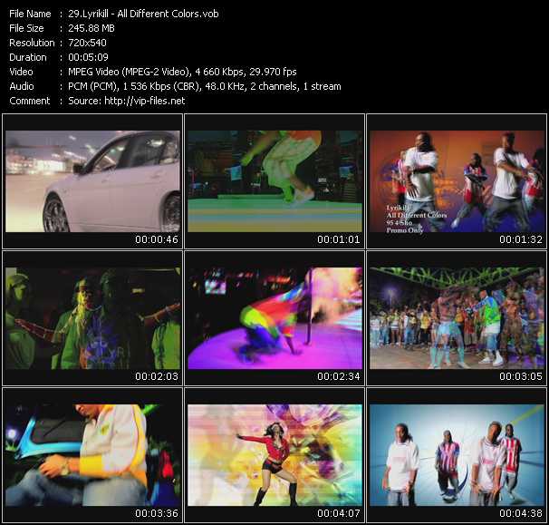 Lyrikill video ”All Different Colors” from dvd ”Promo Only Urban Video January 2009” 