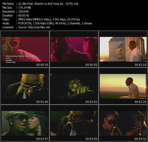 Slim Feat. Shawty Lo And Yung Joc video ”So Fly” from dvd ”Promo Only Urban Video October 2008” 