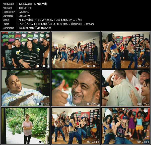 Savage video ”Swing” from dvd ”Promo Only Urban Video November 2008” 