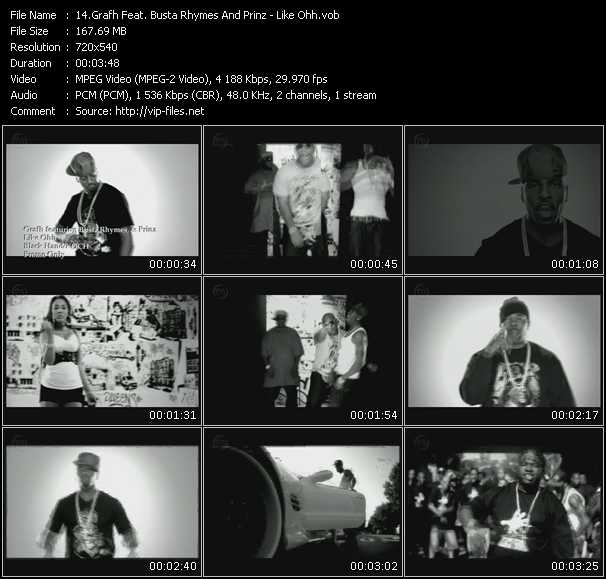 Grafh Feat. Busta Rhymes And Prinz video ”Like Ohh” from dvd ”Promo Only Urban Video December 2008” 