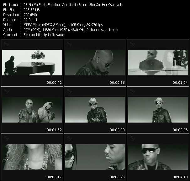 Ne-Yo Feat. Fabolous And Jamie Foxx video ”She Got Her Own” from dvd ”Promo Only Urban Video December 2008” 