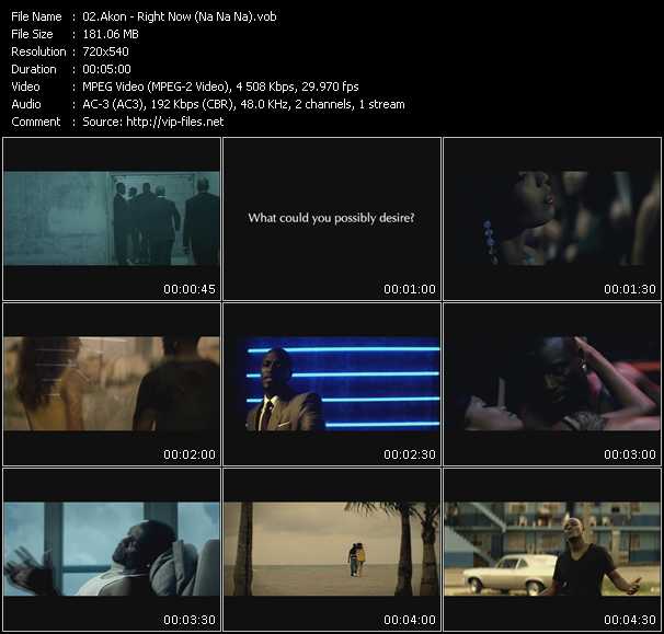 Akon video ”Right Now (Na Na Na)” from dvd ”Rock America Urban December 2008” 