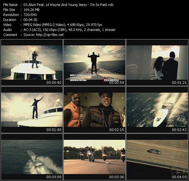 Akon Feat. Lil Wayne And Young Jeezy video ”I'm So Paid” from dvd ”Rock America Urban December 2008” 