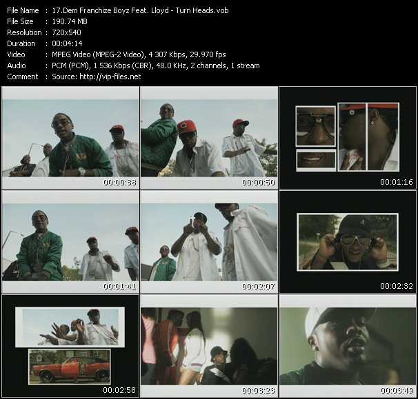 Dem Franchize Boyz Feat. Lloyd video ”Turn Heads” from dvd ”Screenplay VJ-Pro Hits Vision December 2008” 