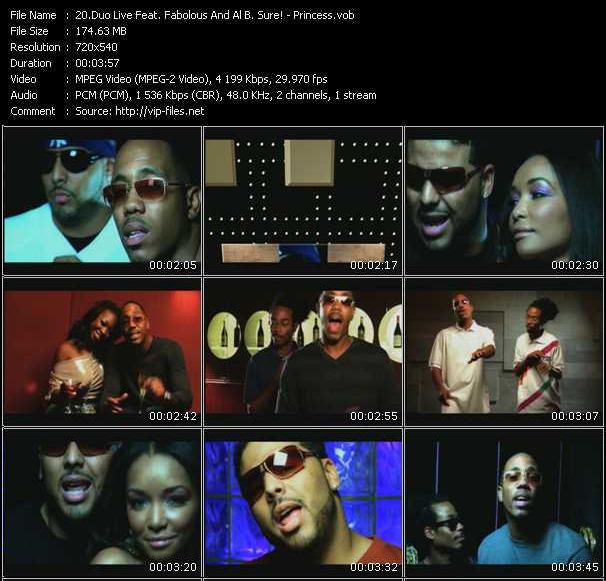Duo Live Feat. Fabolous And Al B. Sure! video ”Princess” from dvd ”Screenplay VJ-Pro Hits Vision February 2008” 