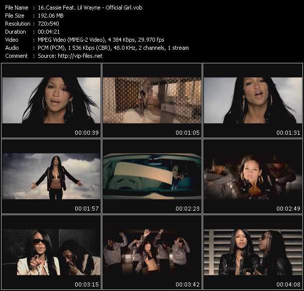 Cassie Feat. Lil Wayne video ”Official Girl” from dvd ”Screenplay VJ-Pro Hits Vision October 2008” 