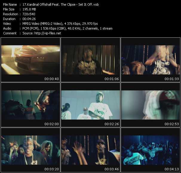 Kardinal Offishall Feat. The Clipse video ”Set It Off” from dvd ”Screenplay VJ-Pro Hits Vision October 2008” 